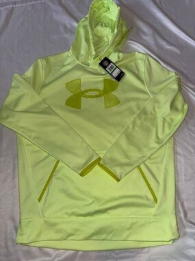 Under Armour Neon Yellow Hooded Pullover Hoodie